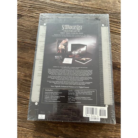 NEW Schindler's List Limited Edition Collectors DVD in Plexiglass Case JL - Picture 7 of 9